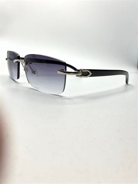 cartier black buffs|white cartier buffalo horn glasses.